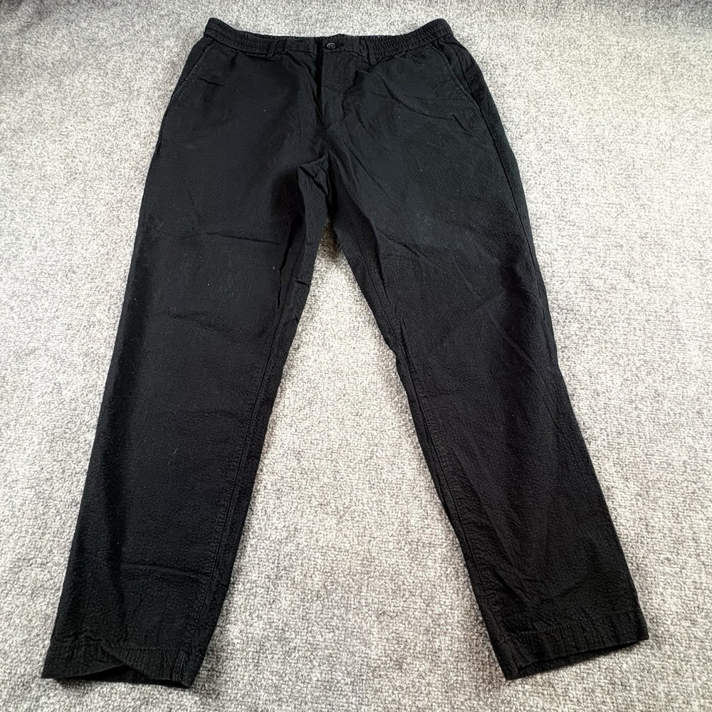 Banana Republic Pants Men's 36x32 fits 36x28 Black Athletic Fit Textured Casual
